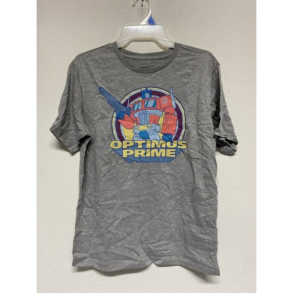 Boy's Transformers CLASSIC OPTIMUS PRIME T-Shirt, Gray, Size XXL 18 Brand New